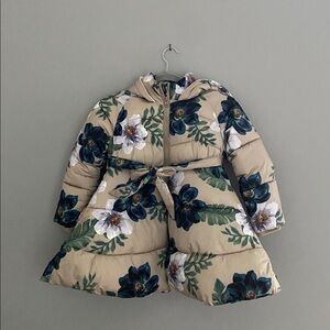 Size 7/8 Floral Kids Puffer Jacket